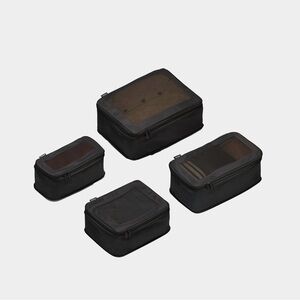Monos Black Compressible Packing Cubes – Set of 4 (Qty Available: 2 Sets)